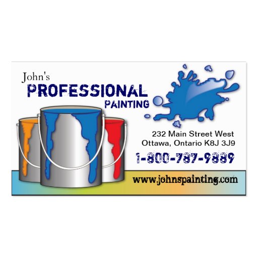 Professional Painting Business Card (front side)