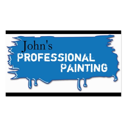 Professional Painting Business Card Blue (front side)