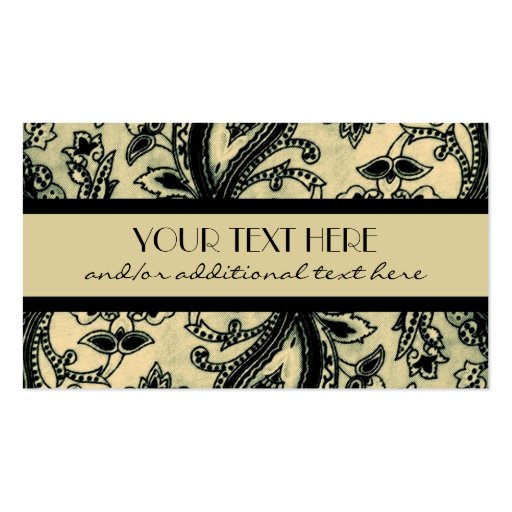 Professional Paisley Business Cards (front side)