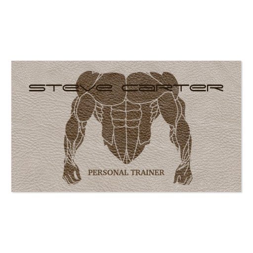 professional Personal Trainer / Bodybuilder Card Business Cards (front side)