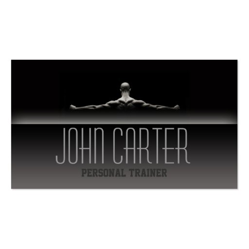 Professional Personal Trainer / Bodybuilder Card Business Card Template (front side)