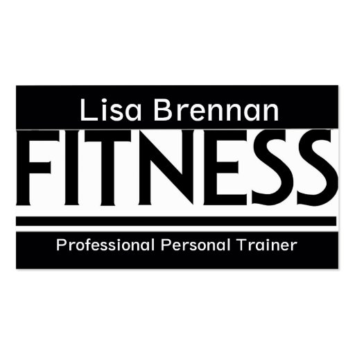 Professional Personal Trainer / Fitness Card Business Card Template (front side)