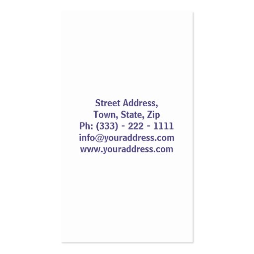 Professional Personal Trainer / Fitness Card Business Card Templates (back side)