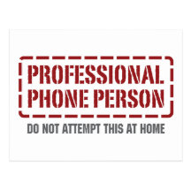Professional Phone Person Post Cards
