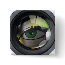 Professional photo lens illustration pinback button
