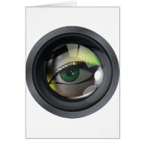 Professional photo lens illustration greeting card