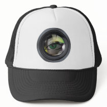Professional photo lens illustration mesh hats