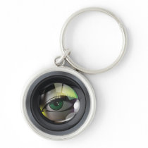 Professional photo lens illustration key chain
