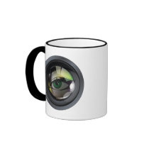 Professional photo lens illustration coffee mug