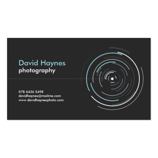 Professional Photographer Business Card (front side)