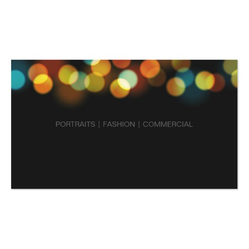 Professional Photographer Business Card (back side)