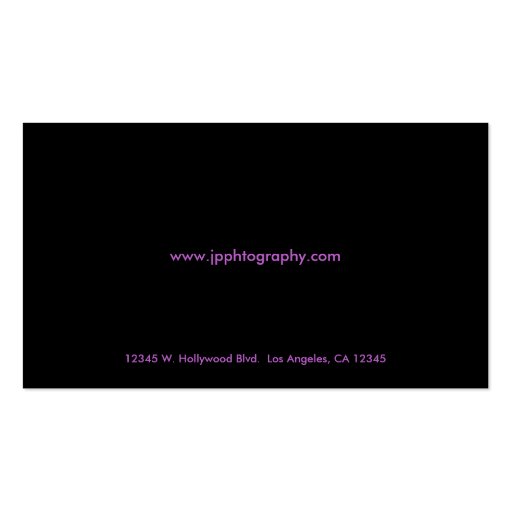 Professional Photographer Camera Lens Business Card Templates (back side)