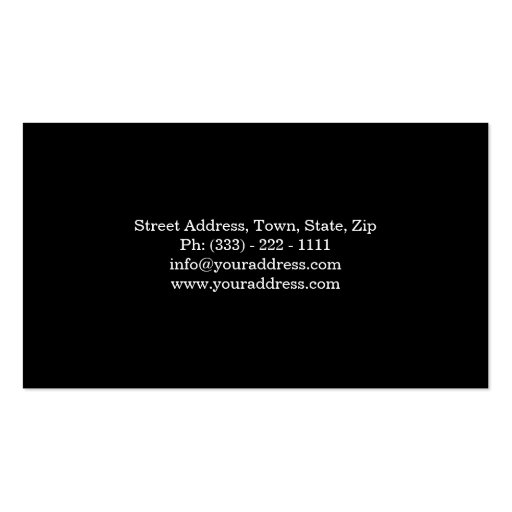 Professional Photographer / Photo Business Card (back side)