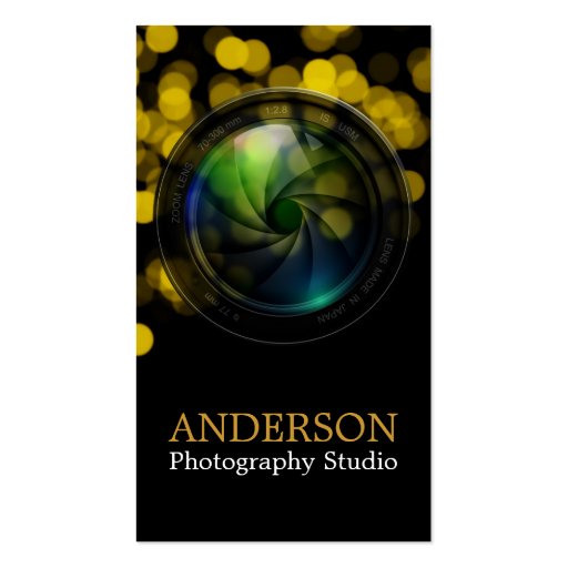 Professional Photographer Vertical Business Card 9 (front side)