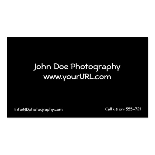 Professional Photography Business card - motion (back side)