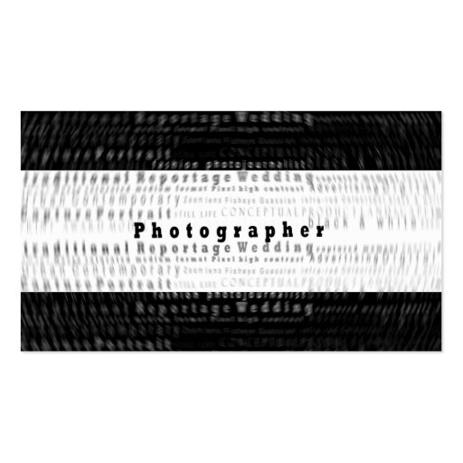 Professional Photography Business card - motion (front side)