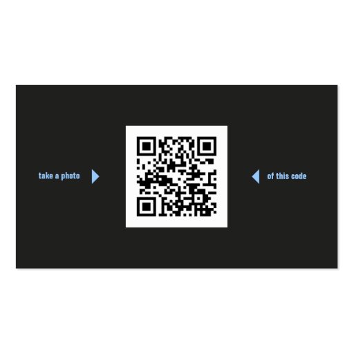 Professional Photography Business Card w/ QR Code (back side)