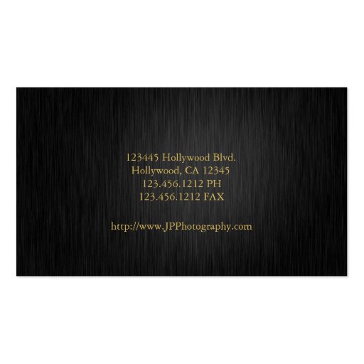 Professional Photography Business cards (back side)