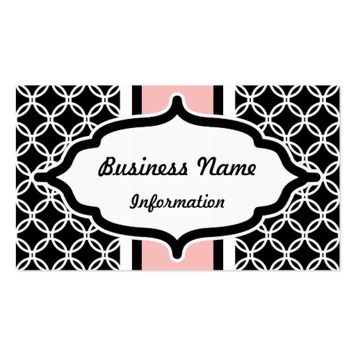 Professional Pink and Black Business Card