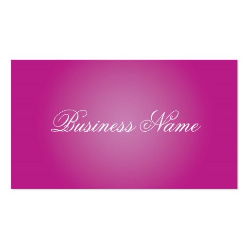 Professional Pink Business Cards (front side)