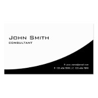 Professional Plain Elegant Modern Black and White Business Card Template