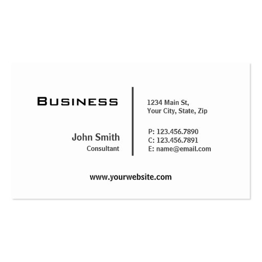 Professional Plain Elegant Modern Computer Repair Business Cards (front side)