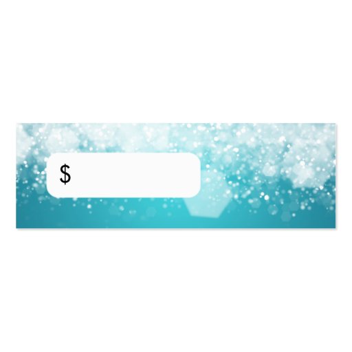 Professional Price Tag Sparkling Night Blue Business Cards (front side)