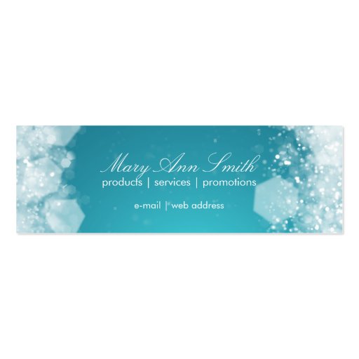 Professional Price Tag Sparkling Night Blue Business Cards (back side)