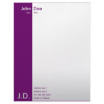 professional purples letterhead design