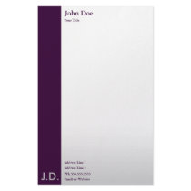 professional purples stationery