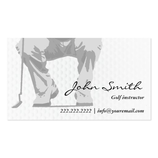 Professional Putt Golf Instructor Business Card (front side)