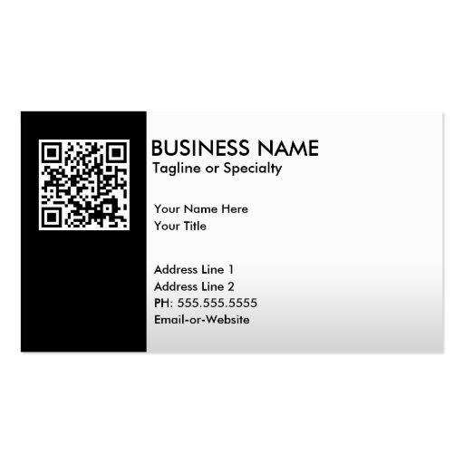 professional QR code Business Card (front side)