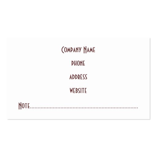 Professional Rich Rust Business Card (back side)