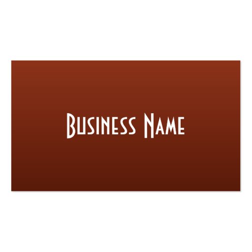 Professional Rich Rust Business Card (front side)