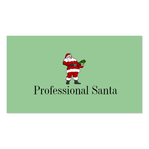 Professional Santa Business Card (back side)