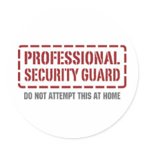 Professional Security Guard stickers by 1000suns Professional Security Guard stickers