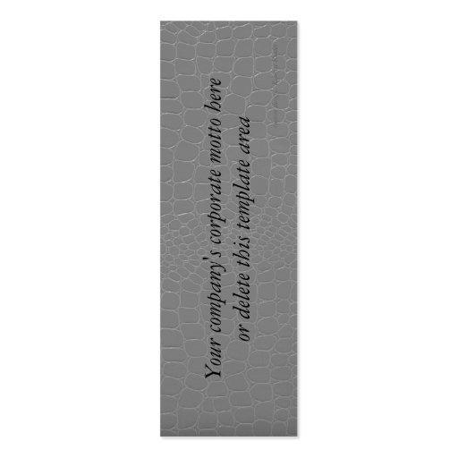 Professional Silver Gray Snakeskin Print Business Card Templates (back side)