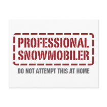 Professional Snowmobiler Postcard