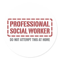 Professional Social Worker Round Sticker
