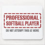 Professional Softball Player Mouse Pad
