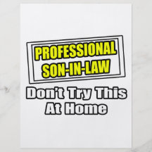 Professional Son-In-Law...Joke Flyers