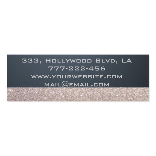 Professional sophisticated luxury glittery trendy business card templates (back side)