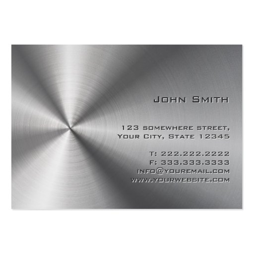Professional Stainless Steel Metal Business Card (back side)