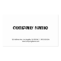 Professional Store Business Card with Grunge Font