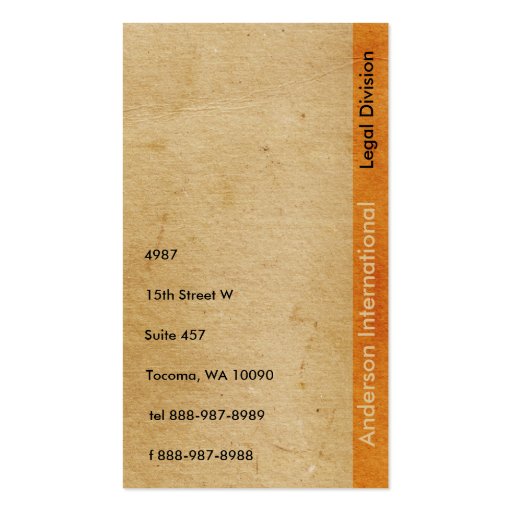 Professional Stripe Paper Business Card (front side)