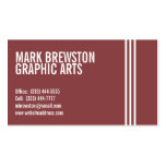Professional Stripes Business Cards in Light Red
