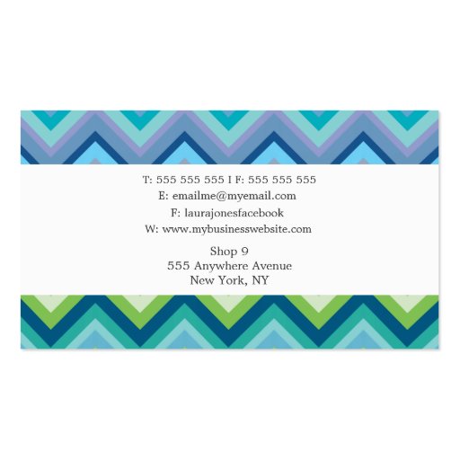 Professional Stylish Fashion Business Cards (back side)