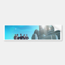Professional team blue city illustration bumper stickers