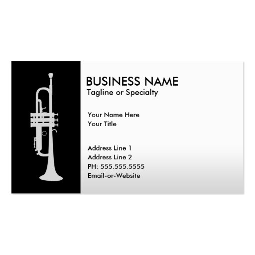 professional trumpet business card