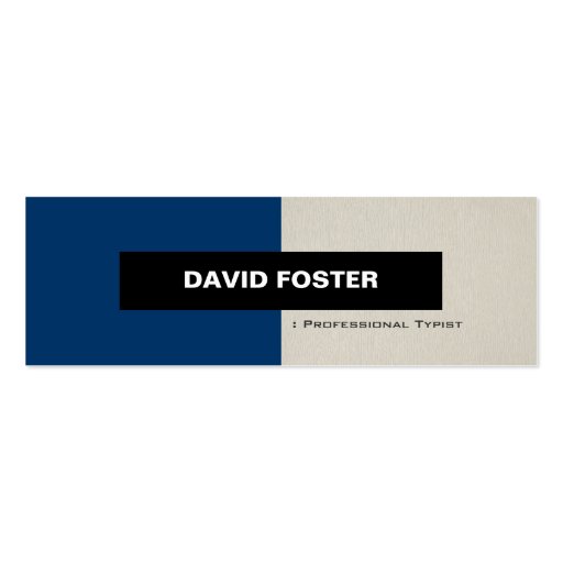 Professional Typist - Simple Elegant Stylish Business Card (front side)